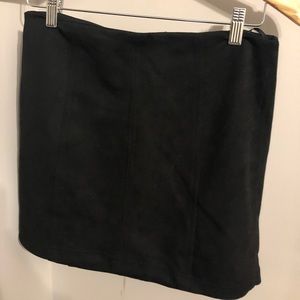 Large suede black skirt